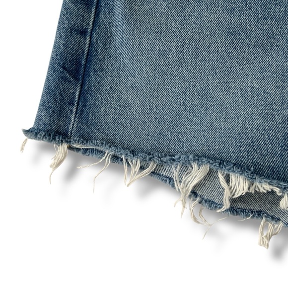 AGOLDE Denim Jean Shorts Parker Long Distressed Blue Size 25 - Picture 9 of 15